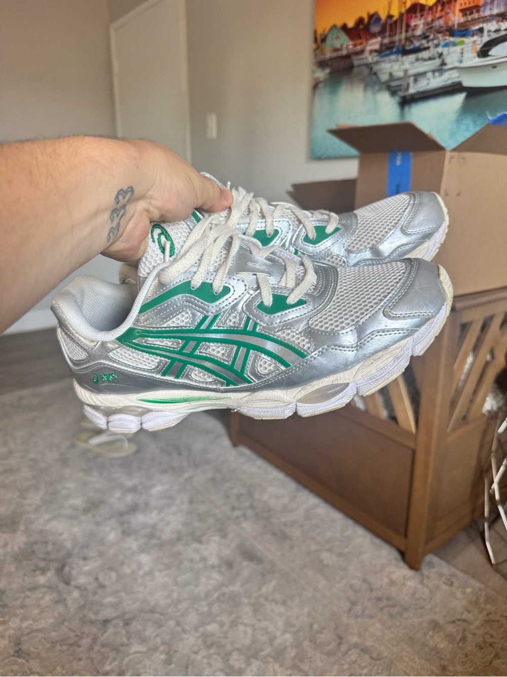 ASICS Gel NYC Cream/Kale